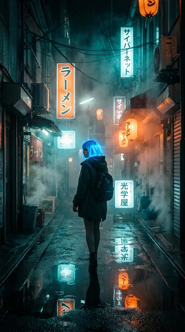 Neon alley walk